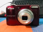 Nikon Coolpix L29 Red Wide Zoom Digital Camera
