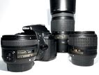 Nikon D5300 with 3 Lenses (50mm Prime, Tele and Kit Lens)
