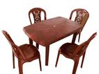 Nippon Dining Table Marble 4pcs Chair