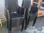 Nippon Plastic Arm Chairs Black Color
