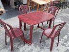 Nippon plastic dining table with 4 chairs