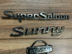 Nissan FB15 Super Saloon Gold Badge Set