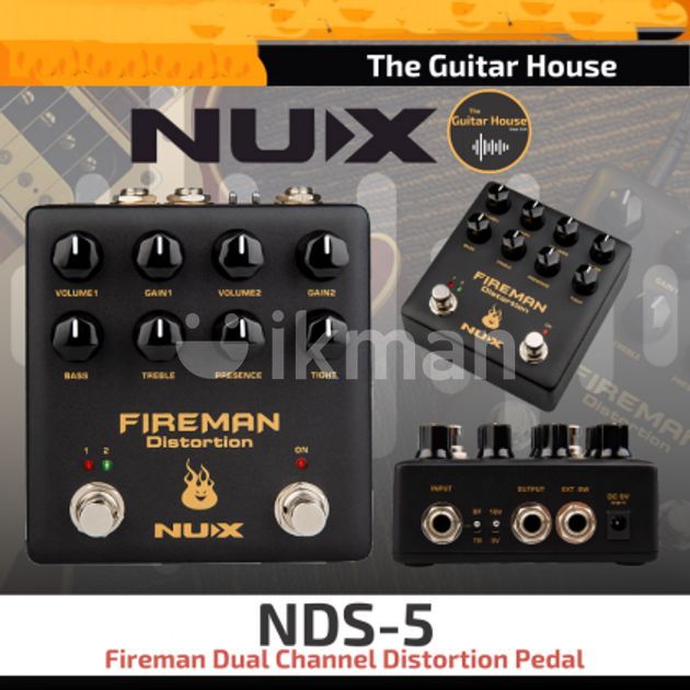 NUX NDS5 Fireman Dual Channel Distortion Guitar Effects Pedal for Sale