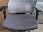Office Chair High Back with Head-Dress (Silver)