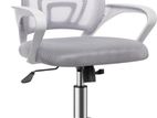 Office Chair Medium Back with Nickel Base - YB-901B /4005 White