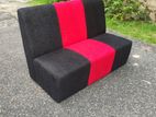 Office Lobby Sofa Chair Red & Blk