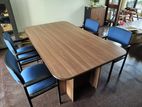 Office Meeting Table and 4 Cushion Chairs