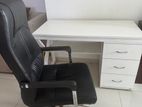 Office / Study Table with Leather Chair