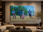 Oil Painting on Canvas (Fisherman's life)