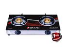 OKTAN 2 Burner Gas Stove Glass Top..