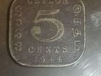 Old Ceylon 1944 Coin