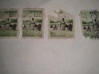 Old Ceylon Harvesting Rice Stamps