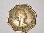 Old Coin 2 Cent 1957 Queen Elizabeth