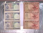 Old Money Sri Lankan Currency Rupee Notes