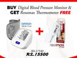 Omron Blood Pressure Monitor + Digital Thermometer rossmax