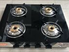 ORANGE 4 BURNER GLASSTOP GLORIOUS (GLITTER) GAS COOKER -401