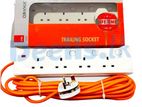 Orange 5Meter 4Way 13A High Quality Power Extension Cord