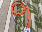 Orange Colur 3 in 1 Cable