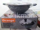 ORANGE GRANICO SERIES SAUTE /FLATE PAN WITH GLASS LID 220MM