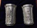 Original Royal Selangor Pewter Cup Set with Wooden Box