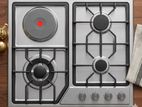 Osaka National 4 Burner Gas Hob With Hot Plate