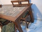 Teak Dining Table with 6 Chairs