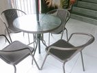 Outdoor 4 Chair Round Table Set 635