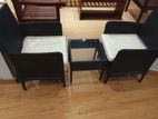 Outdoor cane table with Chair Set