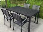 Outdoor Dining Table with 4 Chairs