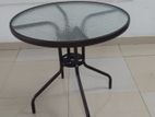 Outdoor Glass Top Round Table