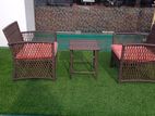 Outdoor Set Chair with Stool 240920