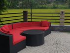 Outdoor Sofa Set with Umbrella