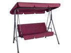 Outdoor Swing Chair with Sun Canopy (MAROON) ❤️