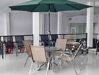 Outdoor Table/Umbrella With 4 Chair Set