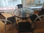 outdoor table with chair