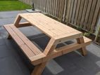 Outdoor Wooden Table Set