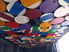 Painted oil drums