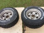 PAJERO Off road tire set (4) with rims 265/70 R16