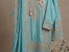 Pakistani Silk Embroidered Gharara Suit