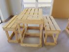 Pallet Table with Chair Set