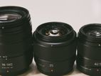 Panasonic Lumix Lens Bundle: 14-140mm Zoom, 25mm f/1.7, 42.5mm f/1.7