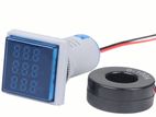 Panel Mount Digital Volt-Amp-Hz Meter for STANDARD AC MAINS - BLUE