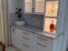 Pantry Cupboard Wood PVC Aluminum