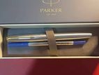Parker Frontier Stainless Steel Gold Trim Rollerball Pen