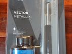 Parker Vector Metallix Chrome Fountain Pen with Ink