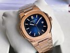PATEK PHILIPPE NAUTILUS BLUE DIAL ROSE GOLD