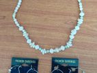 Peach stone Jewelry set