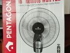 Pentagon Wall Fan 16" (remote)