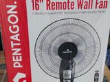 Pentagon Wall Fan 16" With Remote