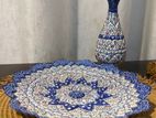 Persian Hand Made Plat with Vase